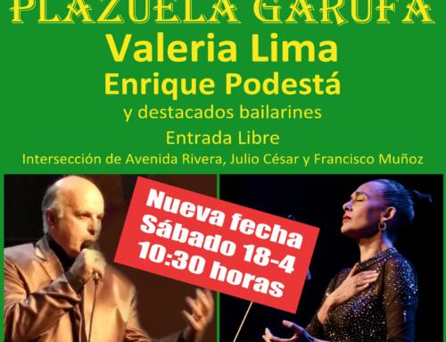 Inauguración de la plazuela Garufa con Valeria Lima y Enrique Podestá